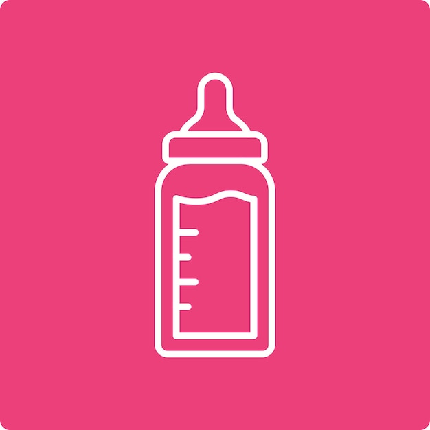 El icono de la botella de bebé
