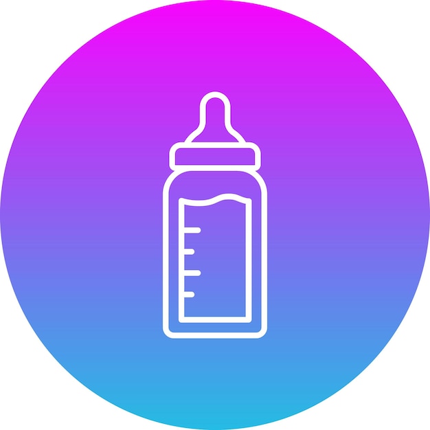 El icono de la botella de bebé