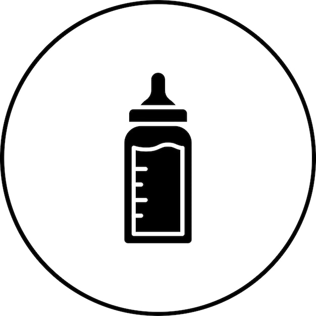 El icono de la botella de bebé