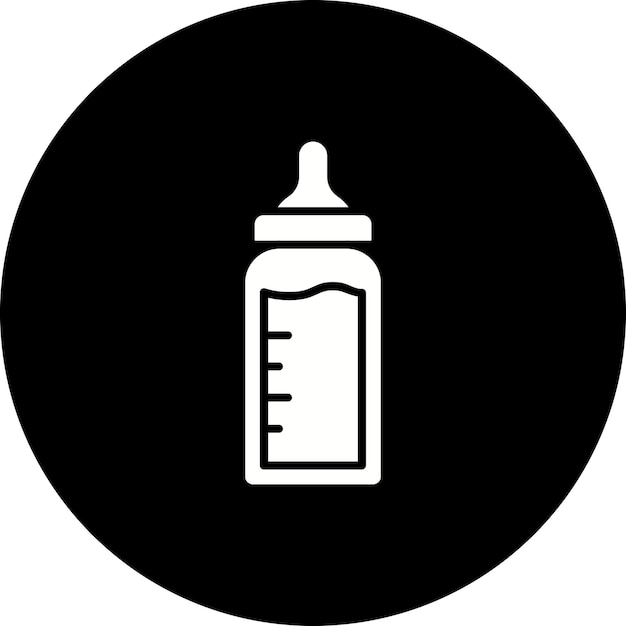 El icono de la botella de bebé