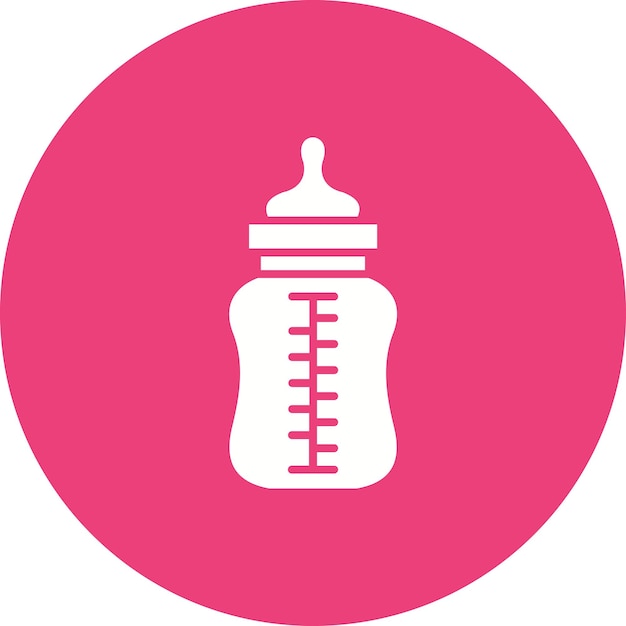El icono de la botella de bebé
