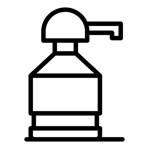 Icono de botella de bomba para beber Contorno icono de vector de botella de bomba para beber para diseño web aislado sobre fondo blanco