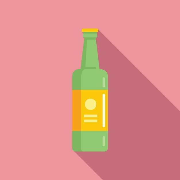 Icono de botella de cerveza irlandesa vector plano Taza etiqueta vidrio Cerveza alcohólica