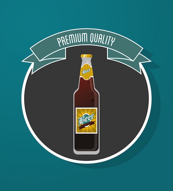 El icono de la botella de cerveza