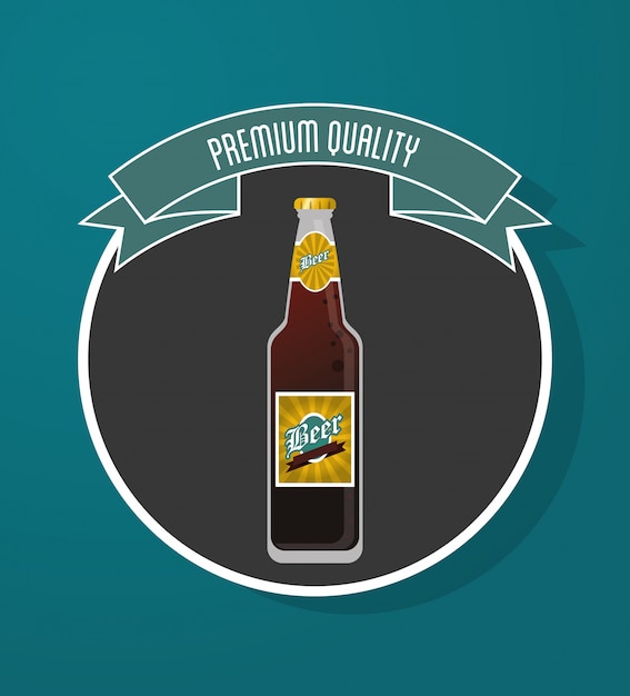 Vector icono de botella de cerveza