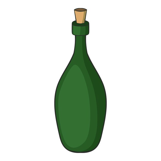 Icono de botella de champán ilustración de dibujos animados de icono de vector de botella de champán para diseño web