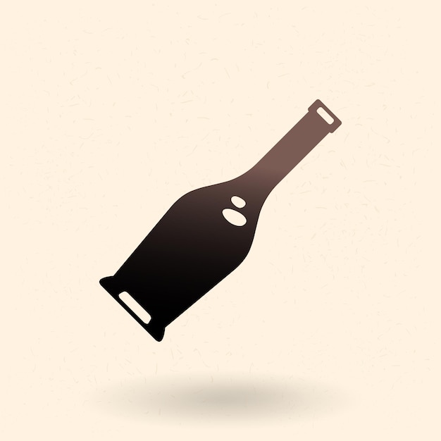 Icono de botella de champán de vidrio vectorial