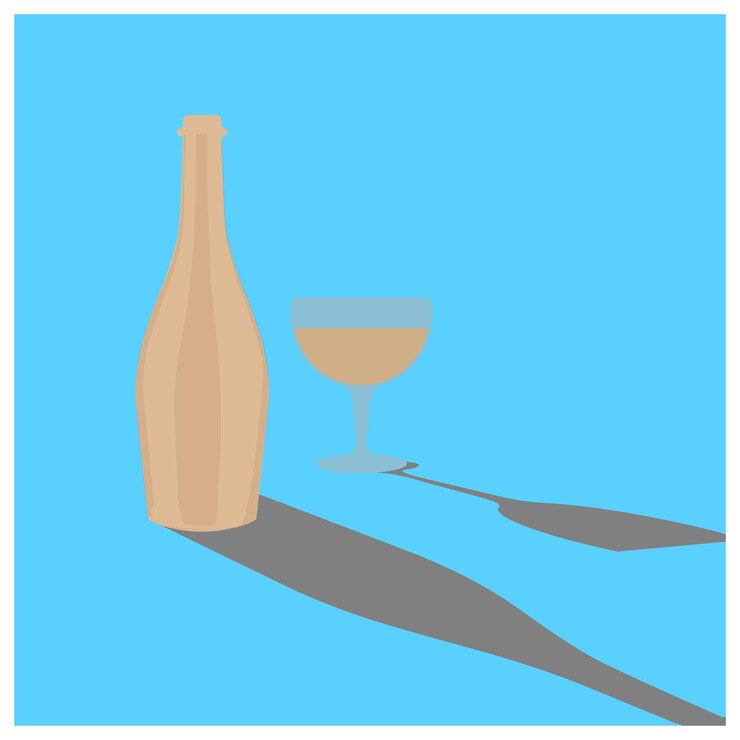 Vector icono de botella de champán