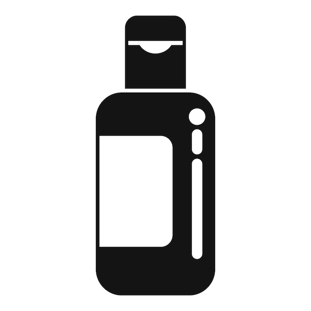 Icono de botella de champú femenino vector simple pintura de cosmetología