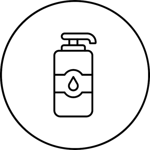 El icono de la botella de champú