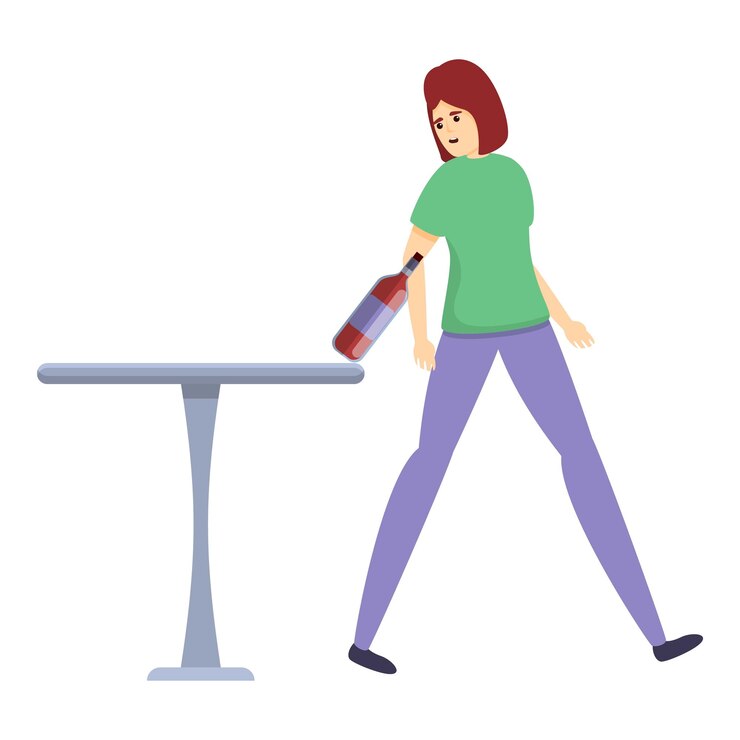 Vector icono de botella de chica descuidada icono vectorial de botella del chico descuidado para el diseño web aislado en fondo blanco