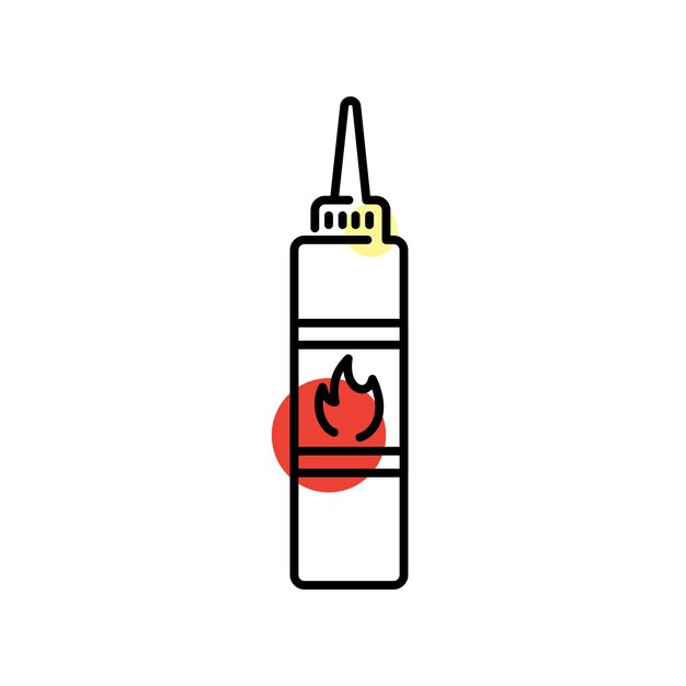 El icono de la botella de chile