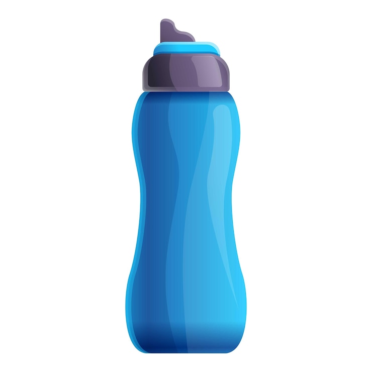 Vector icono de botella de deporte acuático caricatura de icono de vector de botella de deporte acuático para diseño web aislado sobre fondo blanco