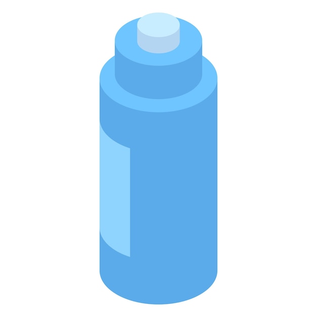 Icono de botella de deporte de agua azul Isométrico de icono de vector de botella de deporte de agua azul para diseño web aislado sobre fondo blanco