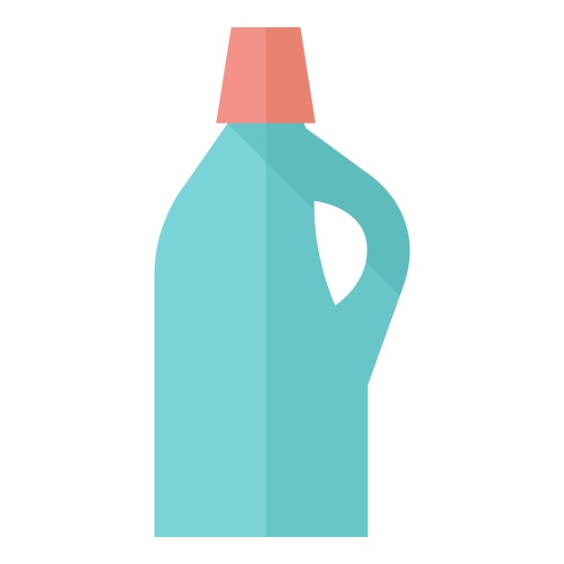 Icono de botella de detergente en estilo de color plano