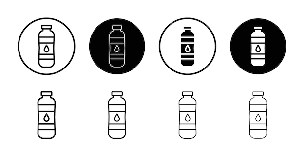 El icono de la botella es una serie de envases delgados.