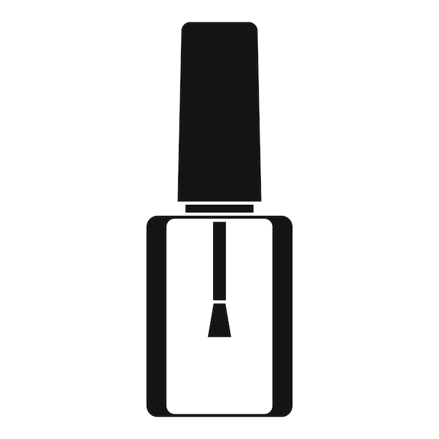 Icono de botella de esmalte de uñas Ilustración sencilla del icono vectorial de botela de esmalta de uñas para la web