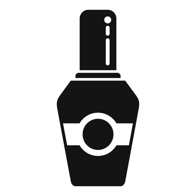 Icono de botella de esmalte de uñas vector simple Cuidado de manicura Herramienta cosmética