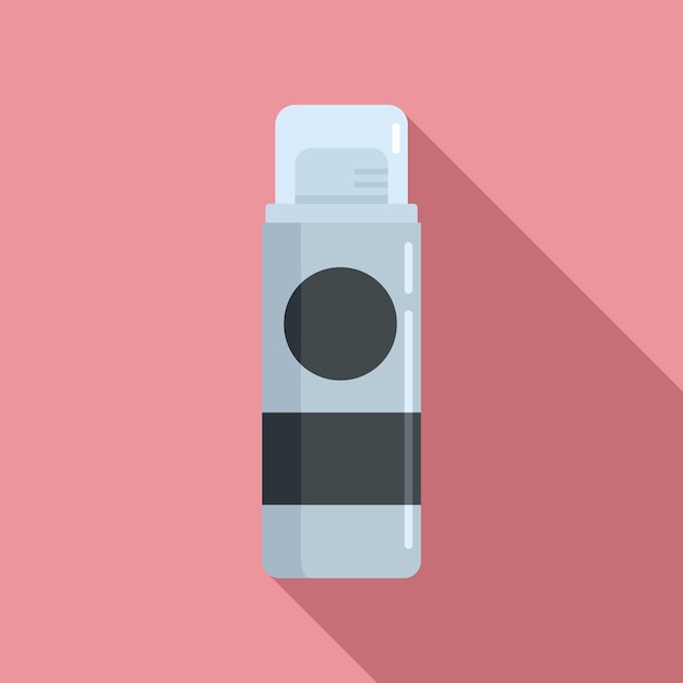 Icono de botella de espuma de afeitar Ilustración plana del icono de vector de botella de espuma de afeitar para diseño web