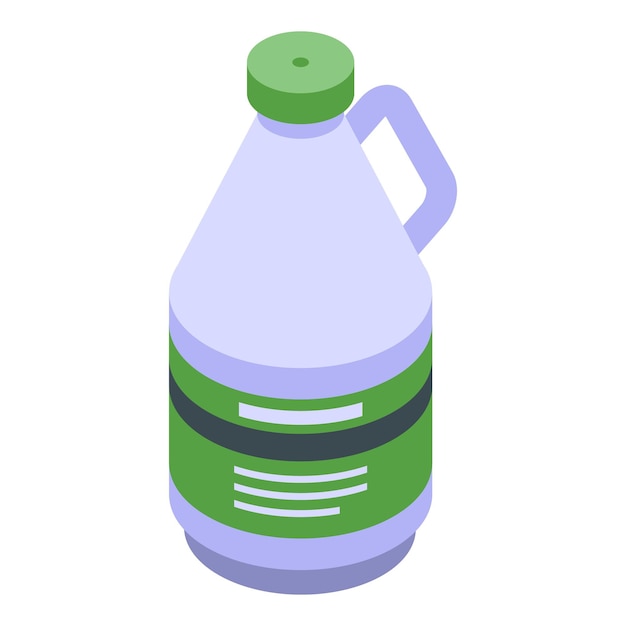 Icono de botella de fertilizante Isométrico del icono de vector de botella de fertilizante para diseño web aislado sobre fondo blanco