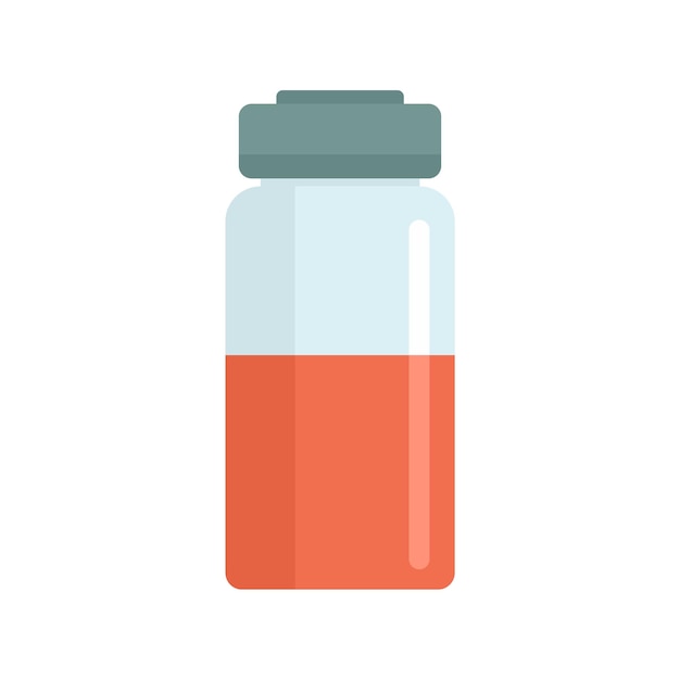 Icono de botella de jeringa Ilustración plana del icono de vector de botella de jeringa aislado sobre fondo blanco