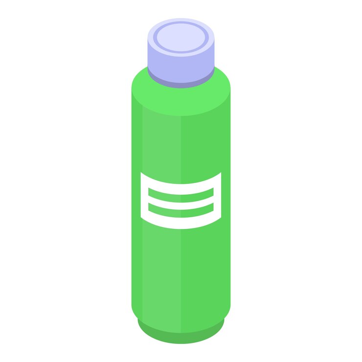 Vector icono de botella de jugo de lima isométrico de icono de vector de botella de jugo de lima para diseño web aislado sobre fondo blanco