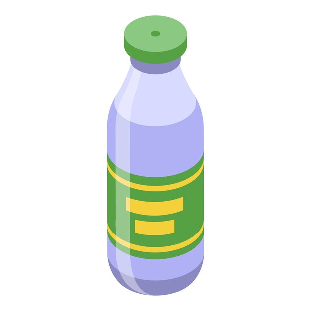 Icono de botella de jugo de limonada Isométrico de icono de vector de botella de jugo de limonada para diseño web aislado sobre fondo blanco