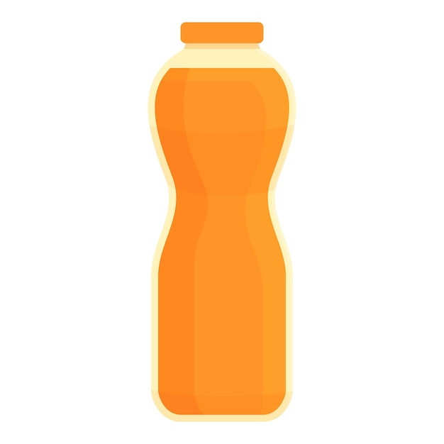 Icono de botella de jugo de zanahoria vector de dibujos animados comida vidrio menú de manzana