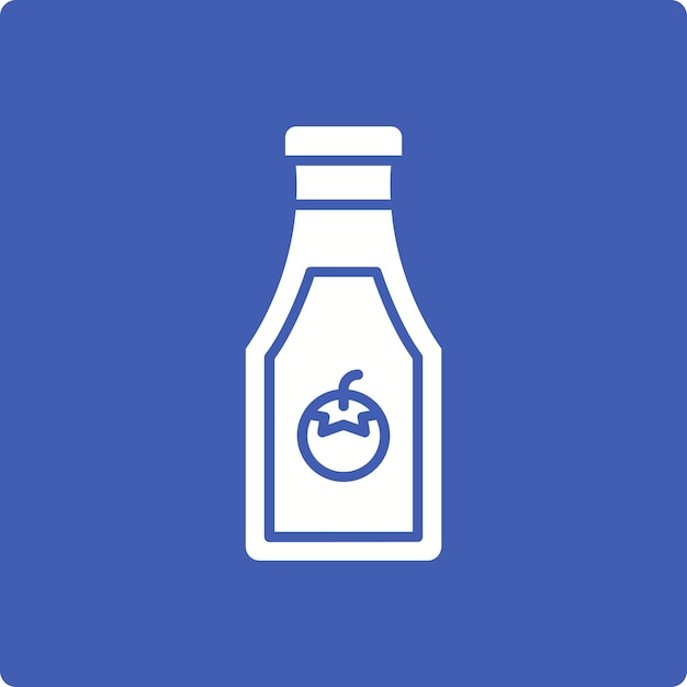 El icono de la botella de ketchup