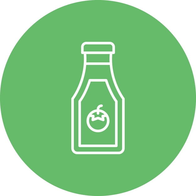 El icono de la botella de ketchup