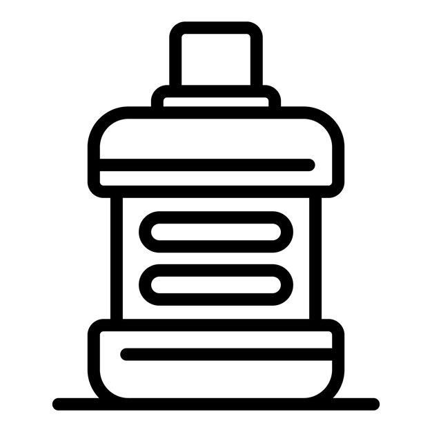 Icono de botella de lavado Icono de vector de botella de lavado de esquema para diseño web aislado sobre fondo blanco