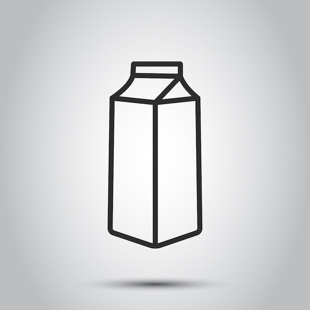 Icono de botella de leche en estilo plano Ilustración vectorial de productos lácteos en un fondo aislado Concepto de negocio de letrero líquido lácteo