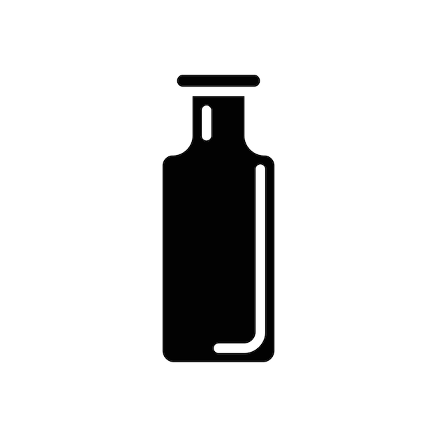 El icono de la botella de leche, el signo del logotipo, el contorno vectorial del conjunto