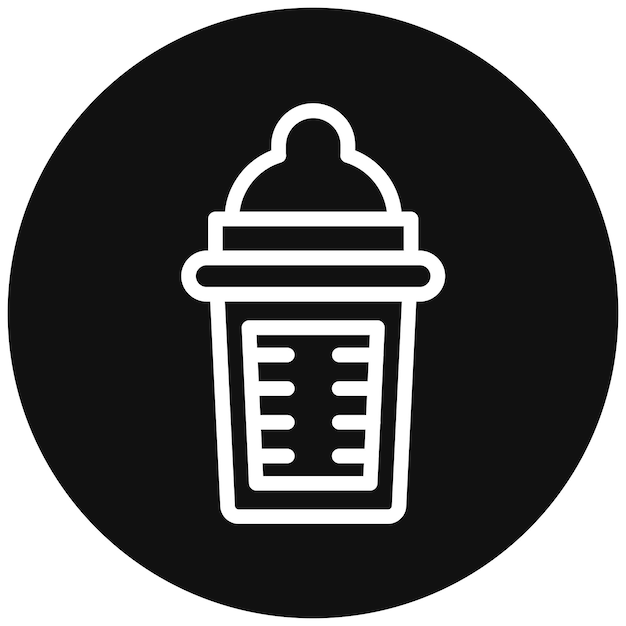 El icono de la botella de leche