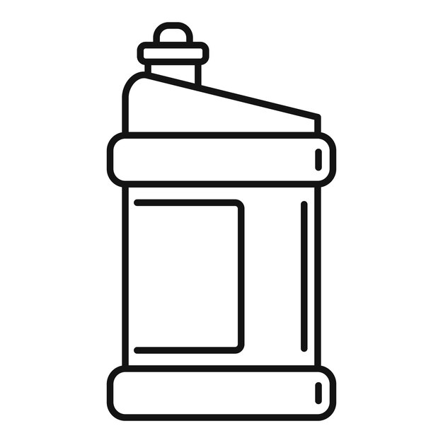 Icono de botella limpia de plástico Icono de vector de botella limpia de plástico de contorno para diseño web aislado sobre fondo blanco
