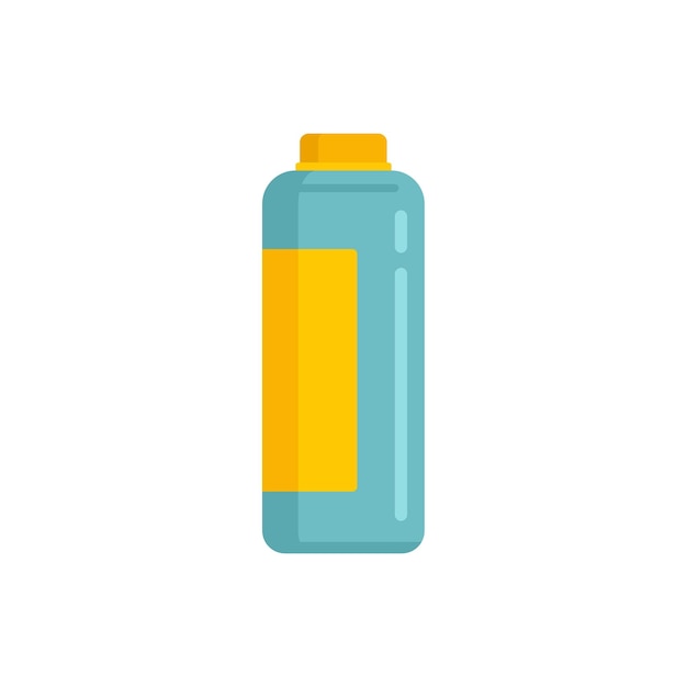 Icono de botella de limpieza en polvo Ilustración plana del icono de vector de botella de limpieza en polvo aislado sobre fondo blanco
