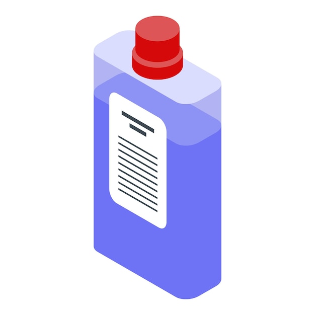 Icono de botella más limpia Isométrica del icono de vector de botella más limpia para diseño web aislado sobre fondo blanco