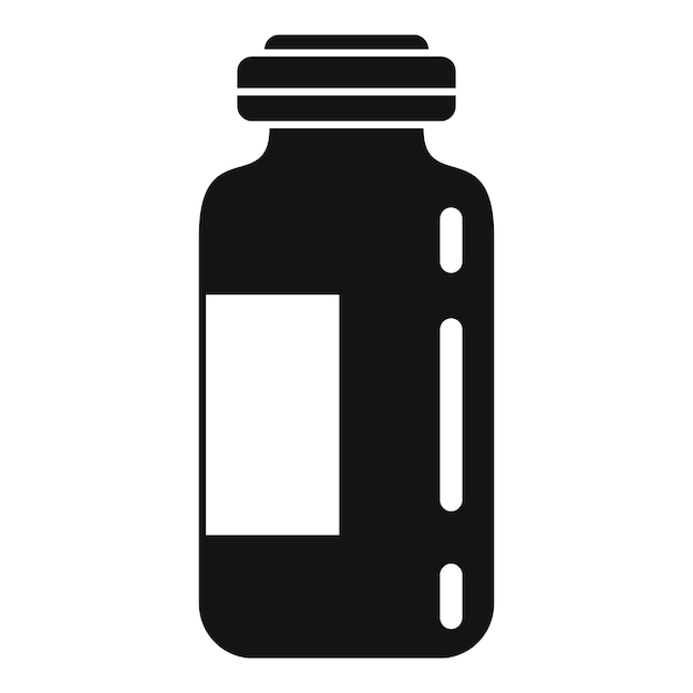 Icono de botella médica de varicela Ilustración simple del icono de vector de botella médica de varicela para diseño web aislado sobre fondo blanco