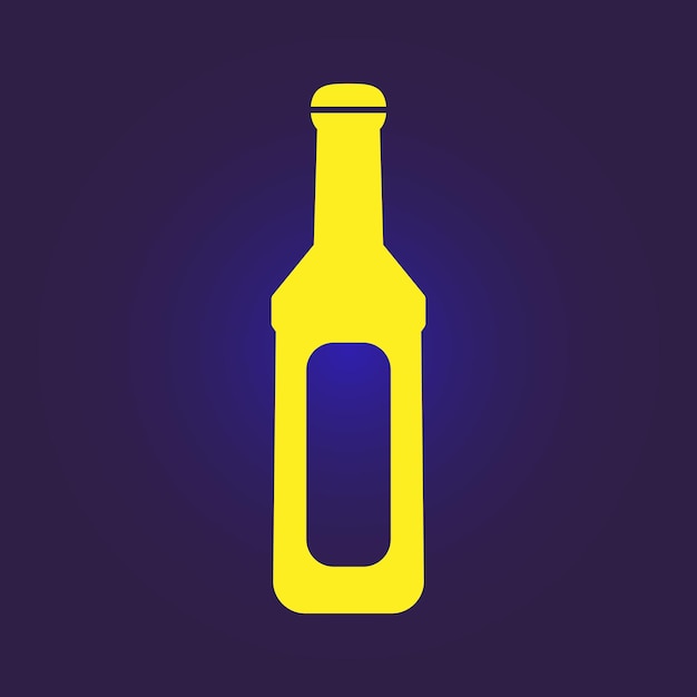 Icono de botella de moda rica ilustración vectorial abstracta obras de arte coloridas diseño encantador