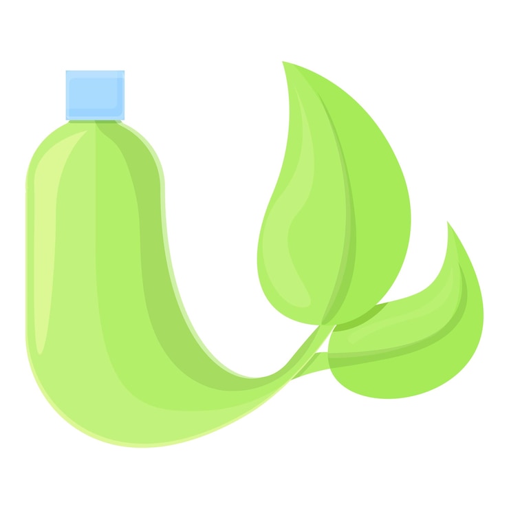 Vector icono de botella moderna de plástico biodegradable caricatura de icono de vector de botella moderna de plástico biodegradable para diseño web aislado sobre fondo blanco