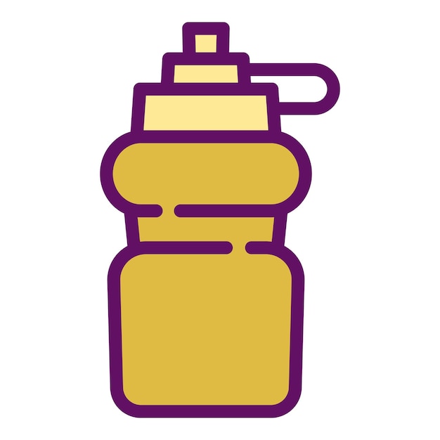 Icono de botella de nutrición deportiva Contorno Icono de vector de botella de nutrición deportiva para diseño web aislado sobre fondo blanco