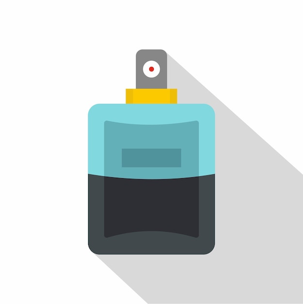 Icono de botella de perfume azul Ilustración plana del icono vectorial de botella del perfume azul para la web aislado en fondo blanco