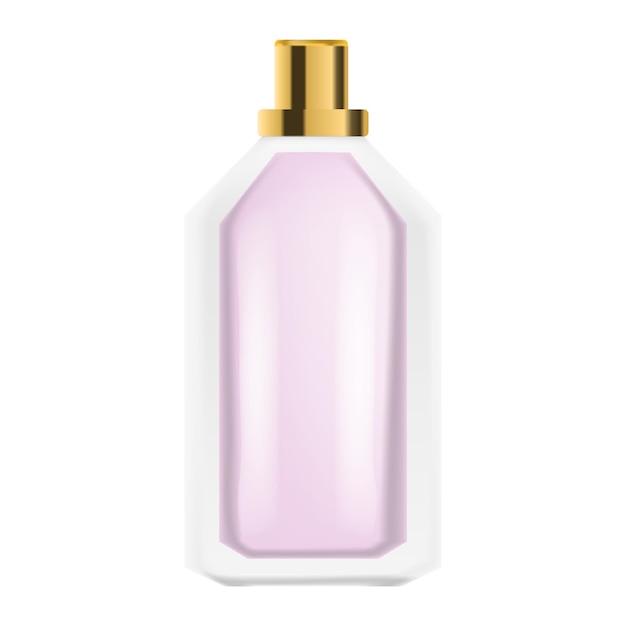 Icono de botella de perfume cosmético Ilustración realista del icono de vector de botella de perfume cosmético para diseño web aislado sobre fondo blanco