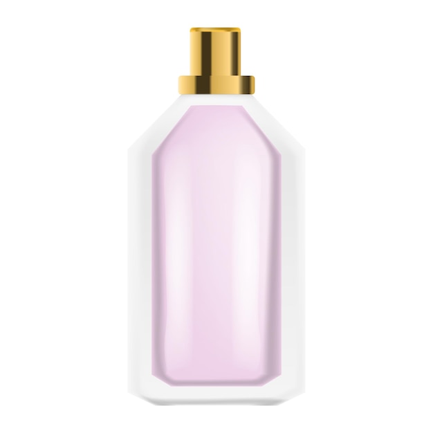 Vector icono de botella de perfume cosmético ilustración realista del icono de vector de botella de perfume cosmético para diseño web aislado sobre fondo blanco