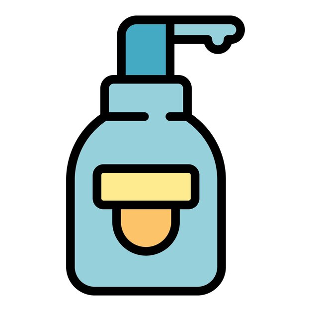 Icono de botella de perfume de cosméticos coreanos Icono de vector de botella de perfume de cosméticos coreanos para diseño web aislado en color de fondo blanco plano