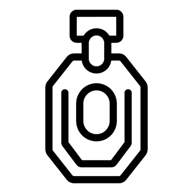 Icono de botella de perfume que representa la fragancia y el olor