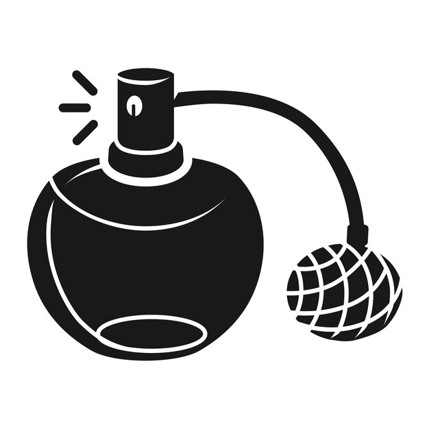 Icono de botella de perfume vintage Ilustración simple de icono de vector de botella de perfume vintage para diseño web aislado sobre fondo blanco