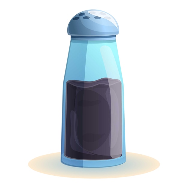 Icono de botella de pimienta Caricatura de icono de vector de botella de pimienta para diseño web aislado sobre fondo blanco