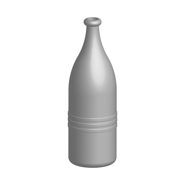 icono de botella de plástico 3d