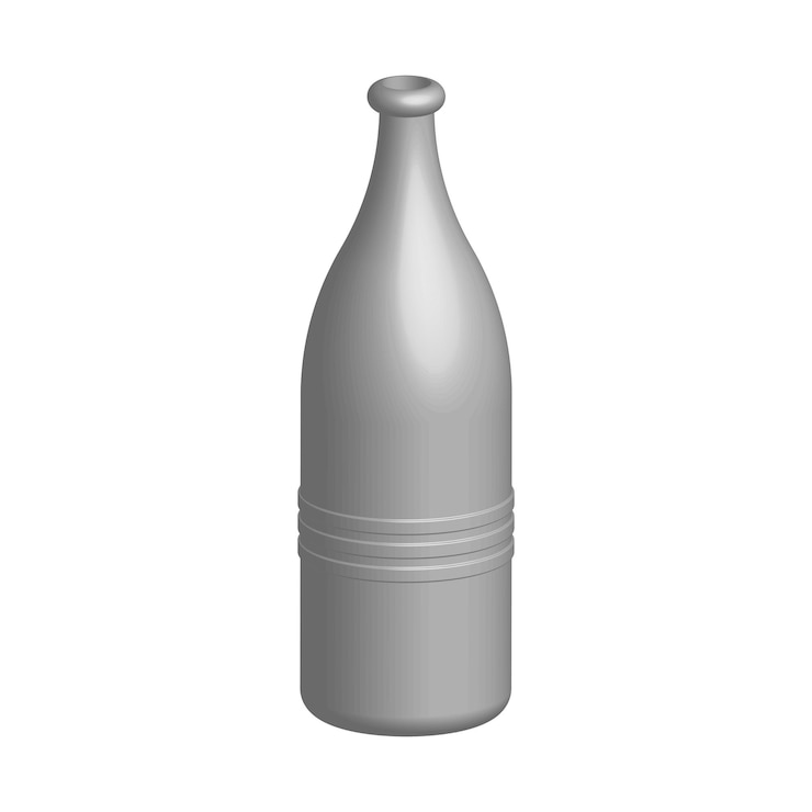 Vector icono de botella de plástico 3d